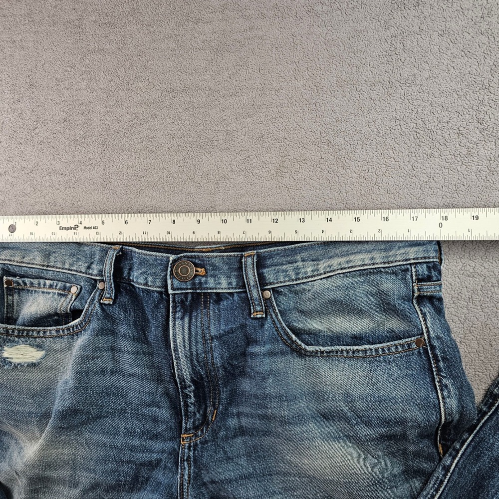 Banana Republic Boyfriend Jeans Men 31L Blue Premium Denim Streetwear Distressed - Picture 7 of 15